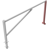 Swing barrier | for casting in concrete, hot-dip galvanized | clear width: 2500 mm | with triangular lock